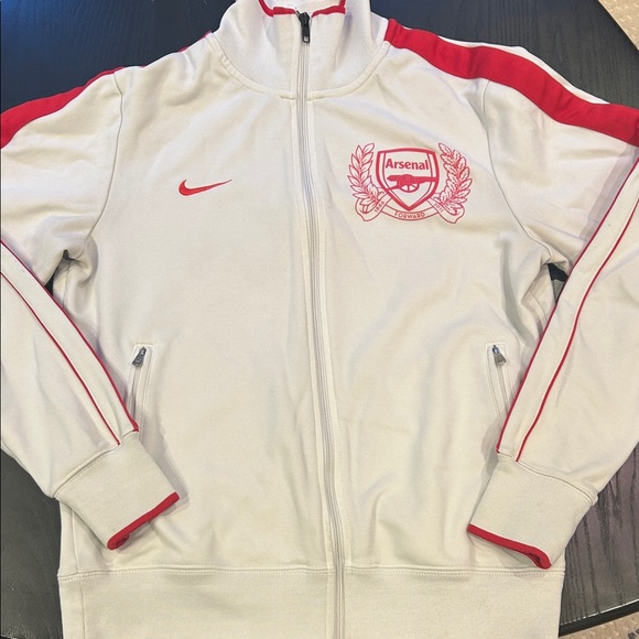 Nike Other - Vintage Nike Arsenal White And Red Track Jacket